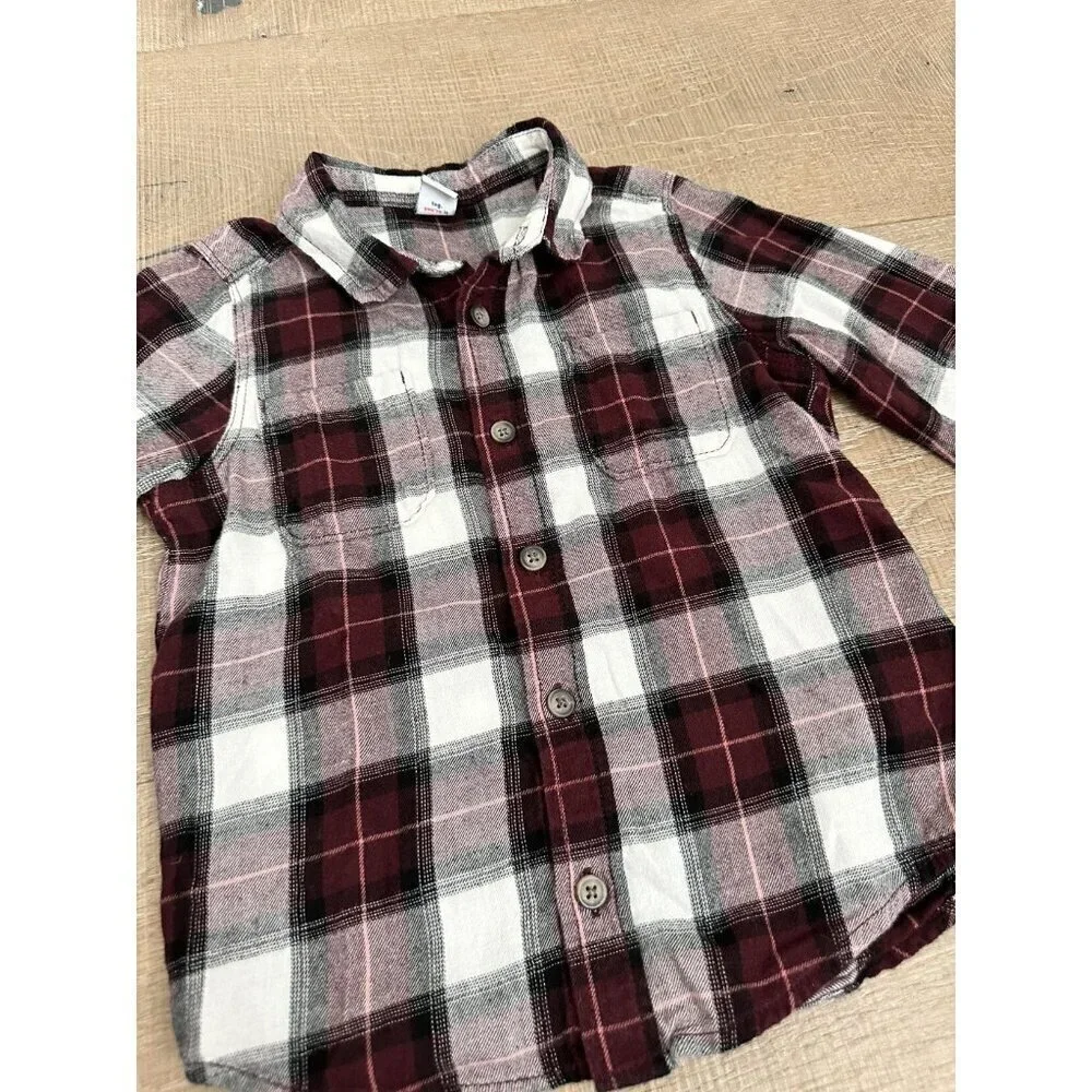 Old Navy Plaid Flannel Button Up